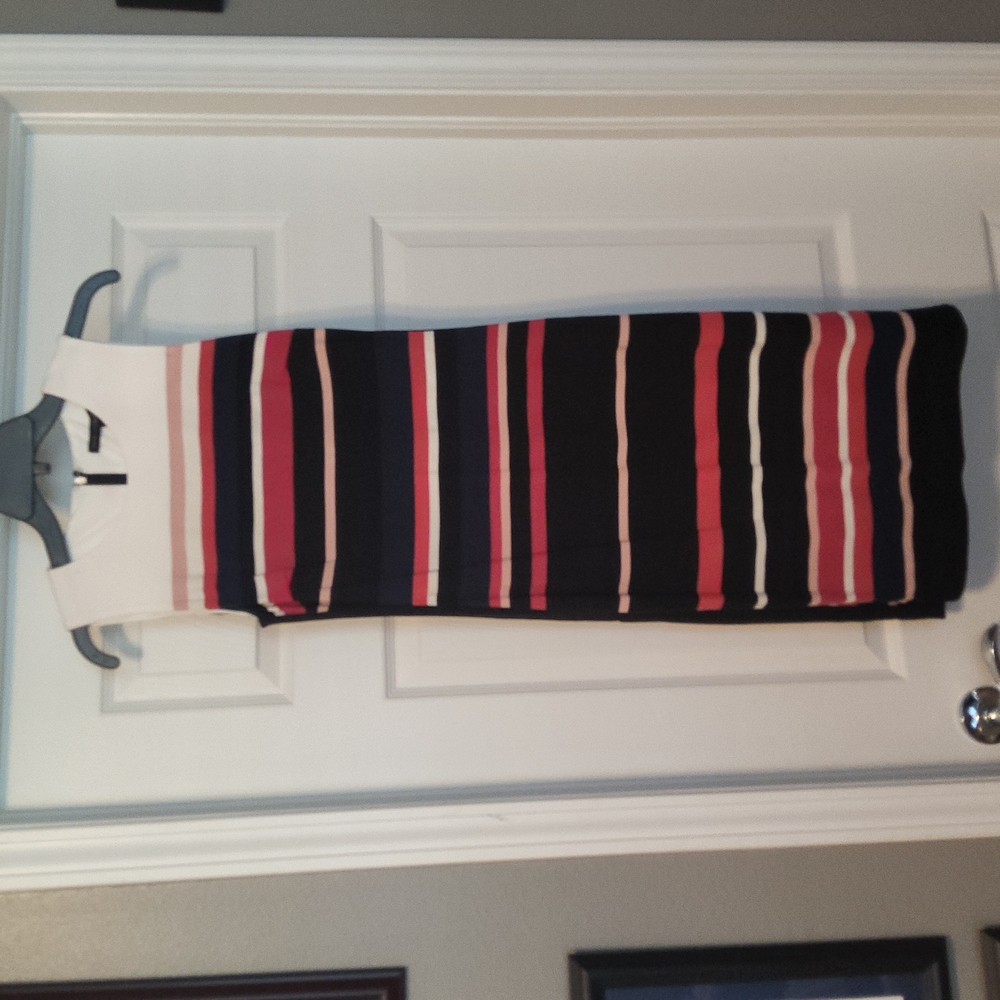 NWT Black and Pink Stiped Dress